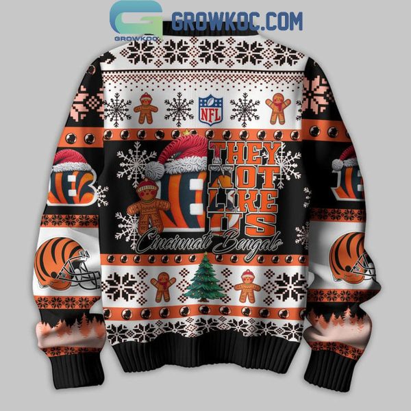 Cincinnati Bengals They Not Like Us Christmas Happy Holidays Ugly Sweater