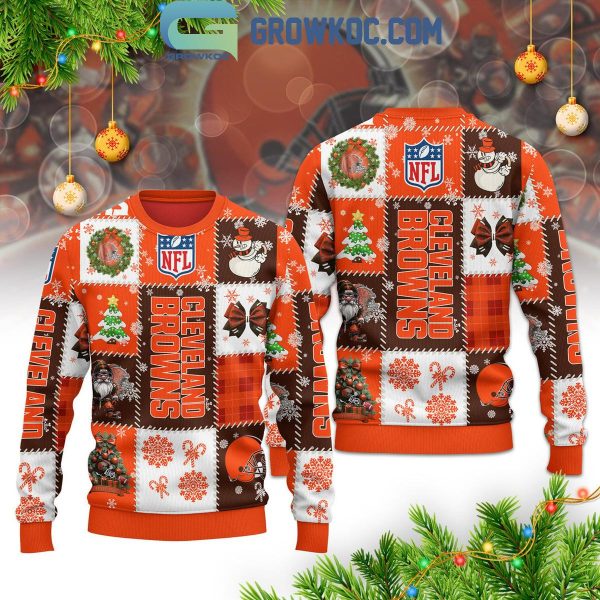 Cleveland Browns 2025 Season’s Greetings Christmas Celebration Ugly Sweater