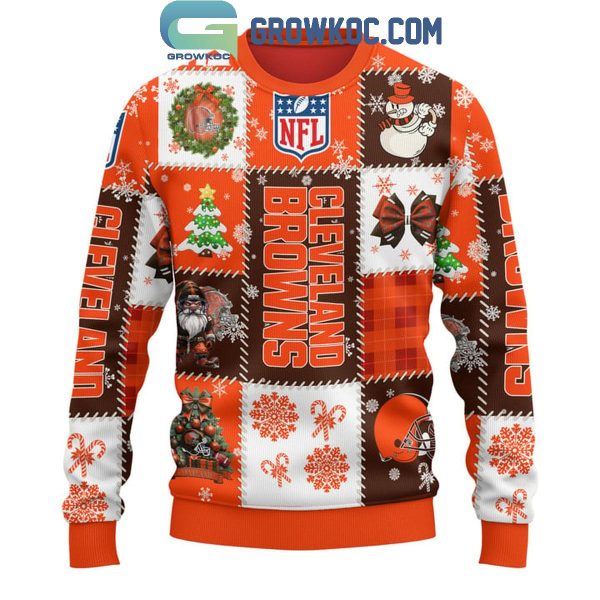 Cleveland Browns 2025 Season’s Greetings Christmas Celebration Ugly Sweater