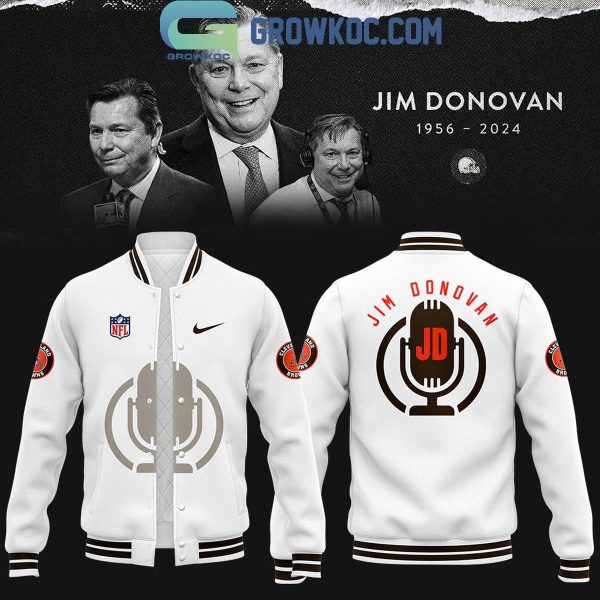 Cleveland Browns Jim Donovan Voice 2024 Baseball Jacket