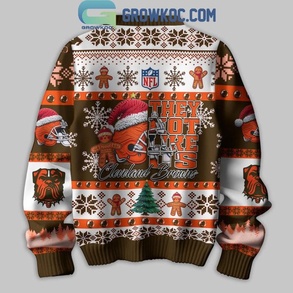 Cleveland Browns They Not Like Us Christmas Happy Holidays Ugly Sweater