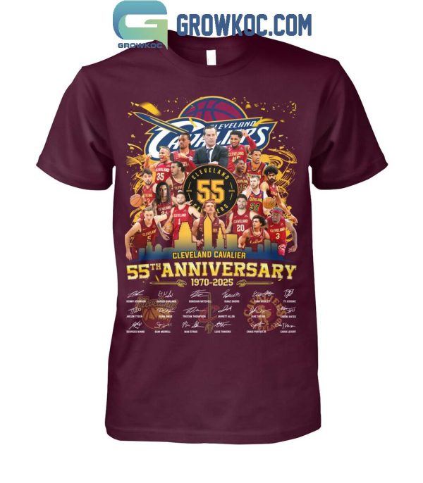 Cleveland Cavalier 55th Anniversary 1970-2025 Glory And Sweat T-Shirt