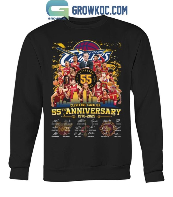 Cleveland Cavalier 55th Anniversary 1970-2025 Glory And Sweat T-Shirt