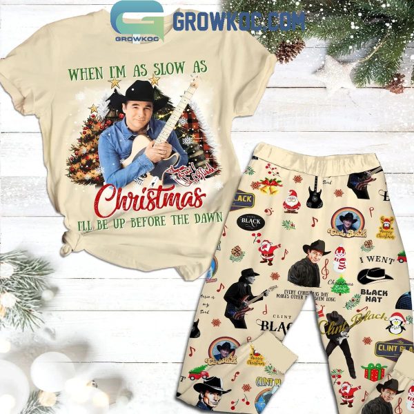 Clint Black I’ll Be Up Before The Dawn Christmas Fleece Pajamas Set