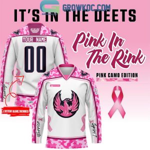 Coachella Valley Firebirds Pink In The Rink 2024 Personalized Hockey Jersey