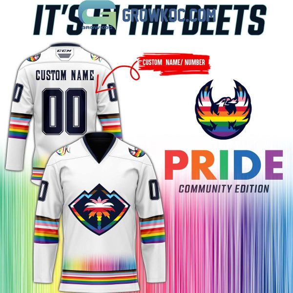 Coachella Valley Firebirds Pride Community 2024 Personalized Hockey Jersey