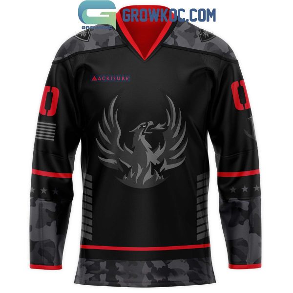 Coachella Valley Firebirds Stealth Fighter Military 2024 Personalized Hockey Jersey