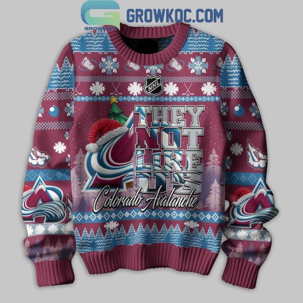 Colorado Avalanche They Not Like Us Find A Way Merry Christmas Ugly Sweater