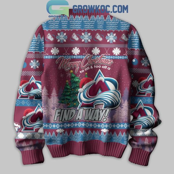 Colorado Avalanche They Not Like Us Find A Way Merry Christmas Ugly Sweater