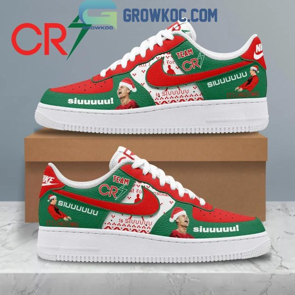 Cristiano Ronaldo CR7 Siuuuuu Team CR7 Christmas Air Force 1 Shoes