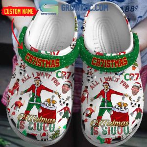 Cristiano Ronaldo CR7stmas Siuu Christmas Personalized Crocs Clogs