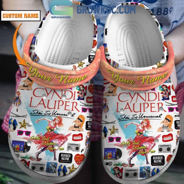 Cyndi Lauper She’s So Unusual 2024 Burger Klone Personalized Crocs Clogs