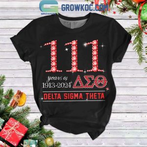 Delta Sigma Theta 111 Years 1913-2024 Christmas Fleece Pajamas Set