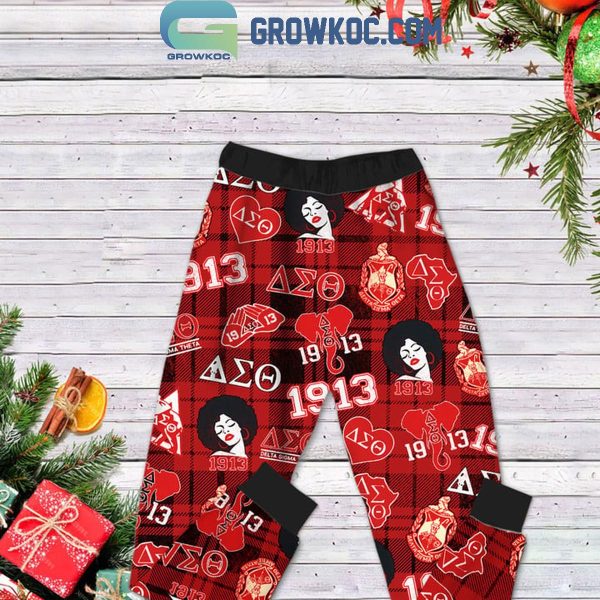 Delta Sigma Theta 111 Years 1913-2024 Christmas Fleece Pajamas Set