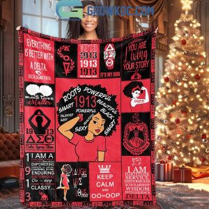 Delta Sigma Theta Everything Is Better With A Delta Fleece Blanket Quilt