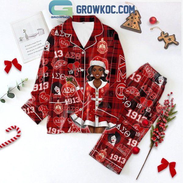 Delta Sigma Theta It’s My Deltaversary Christmas Polyester Pajamas Set