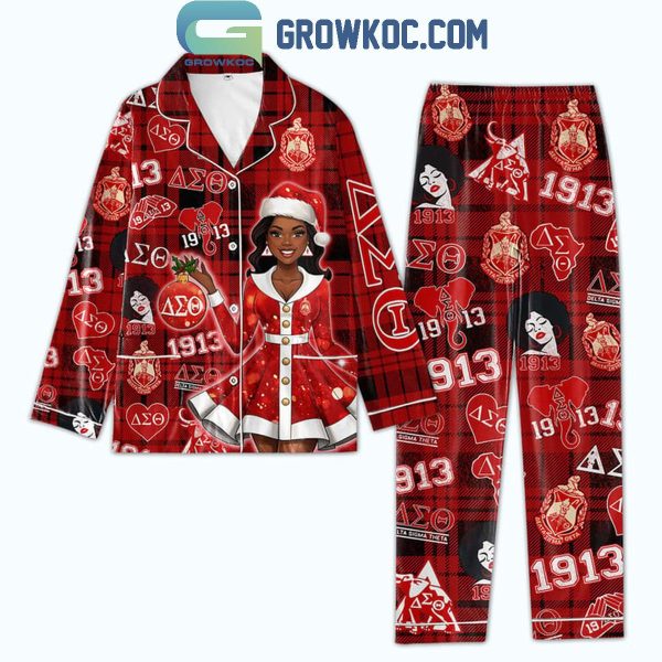 Delta Sigma Theta It’s My Deltaversary Christmas Polyester Pajamas Set