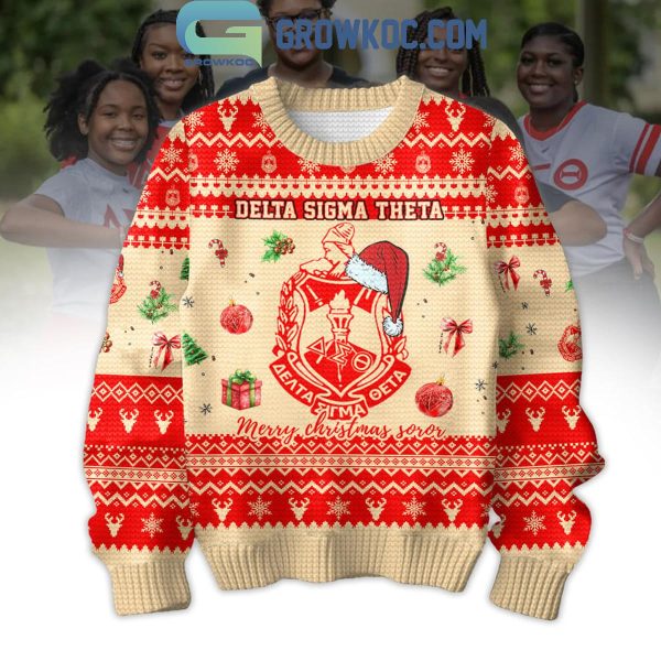 Delta Sigma Theta Merry Christmas Soror 2024 Ugly Sweater