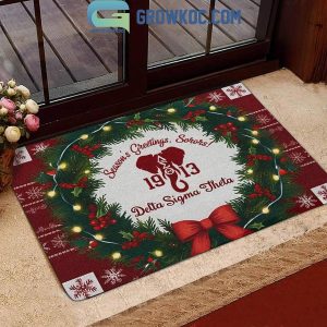 Delta Sigma Theta Season’s Greetings Welcome Sorors Doormat