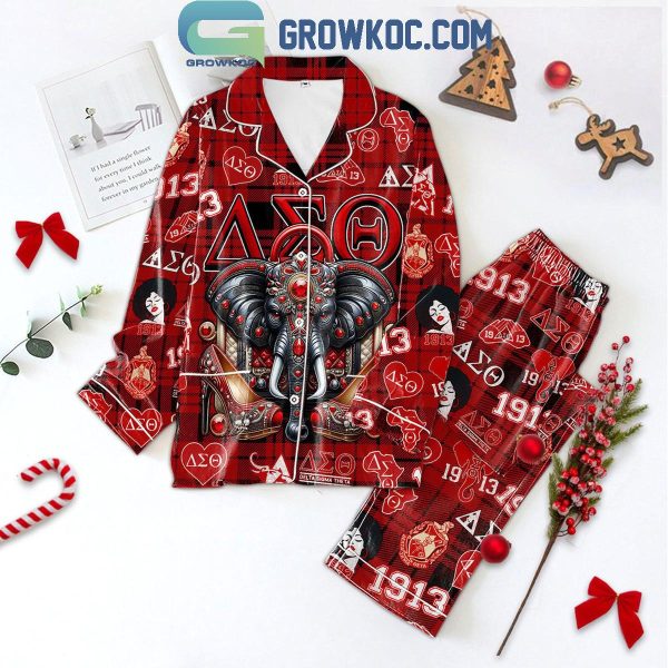 Delta Sigma Theta The Queen And Her Deltaversary Christmas Polyester Pajamas Set