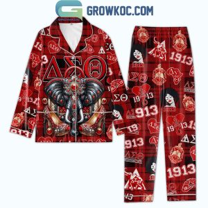 Delta Sigma Theta The Queen And Her Deltaversary Christmas Polyester Pajamas Set