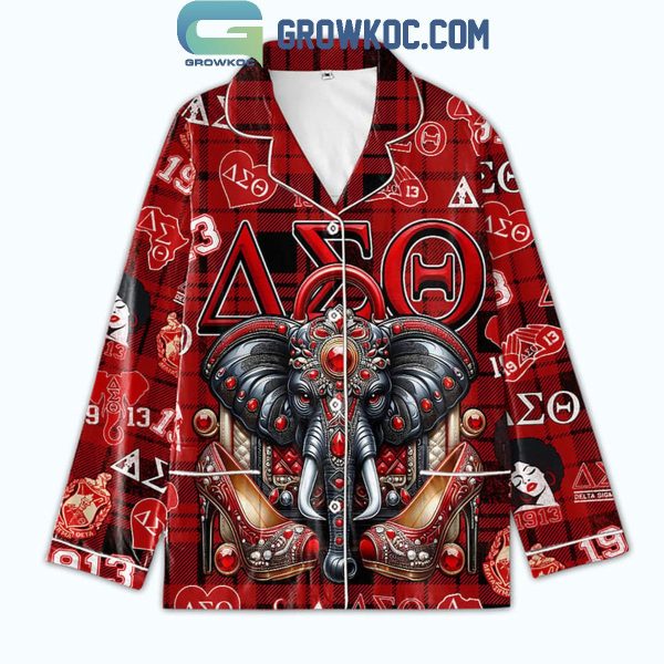 Delta Sigma Theta The Queen And Her Deltaversary Christmas Polyester Pajamas Set