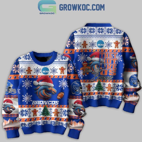 Boise State Broncos Football They Not Like Us Christmas Ugly Sweater