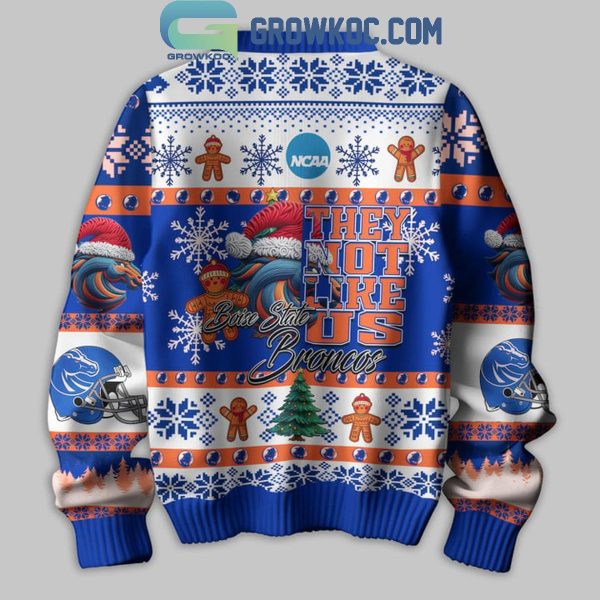 Boise State Broncos Football They Not Like Us Christmas Ugly Sweater