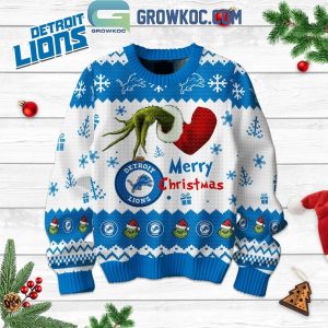 Detroit Lions 2024 Football Fan Merry Christmas Ugly Sweater