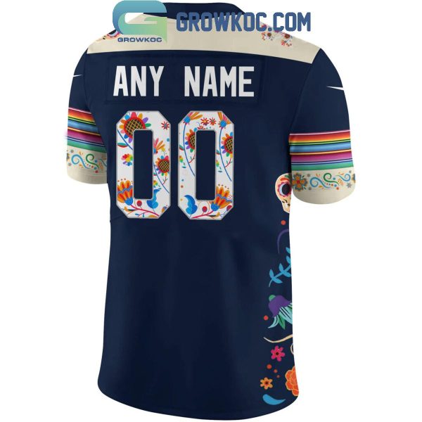 Detroit Lions 2024 NFL Dia De Los Muertos Personalized Football Jersey