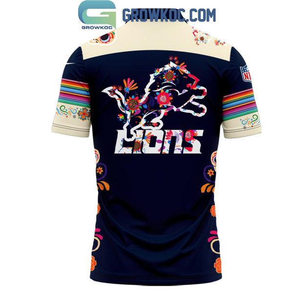 Detroit Lions 2024 NFL Dia De Los Muertos Polo Shirt