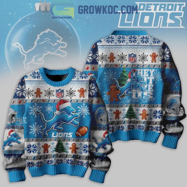 Detroit Lions 2024 They Not Like Us Lions Christmas Ugly Sweater