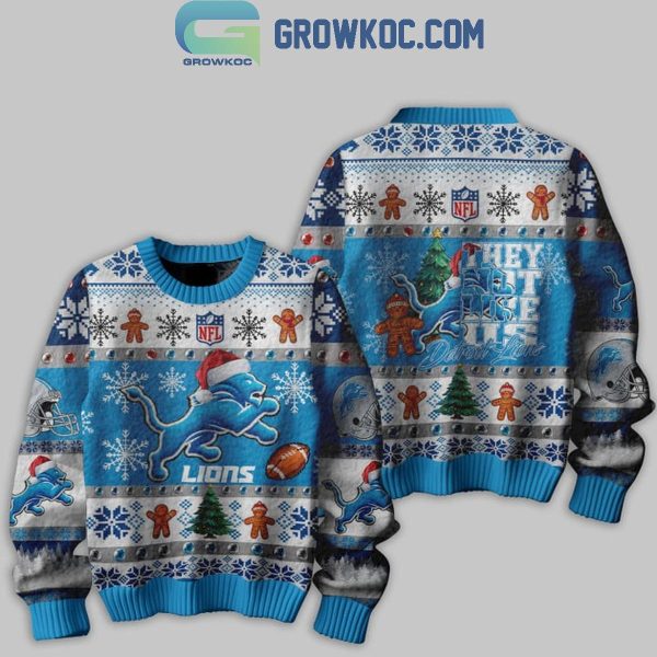 Detroit Lions 2024 They Not Like Us Lions Christmas Ugly Sweater