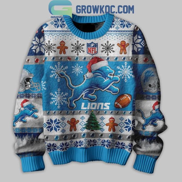 Detroit Lions 2024 They Not Like Us Lions Christmas Ugly Sweater