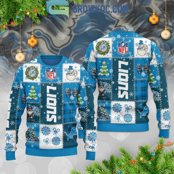 Detroit Lions 2025 Season’s Greetings Christmas Celebration Ugly Sweater