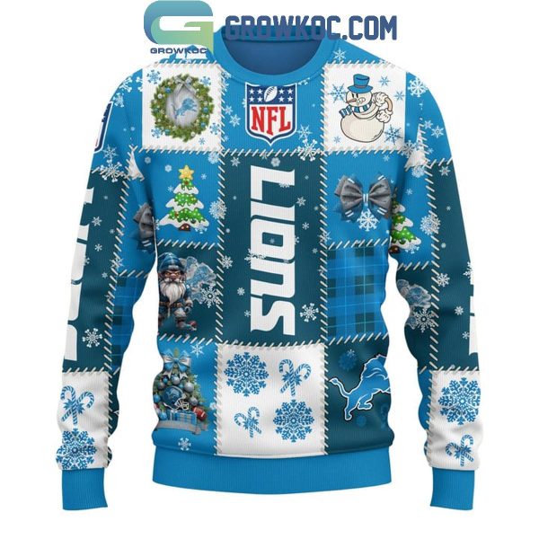 Detroit Lions 2025 Season’s Greetings Christmas Celebration Ugly Sweater