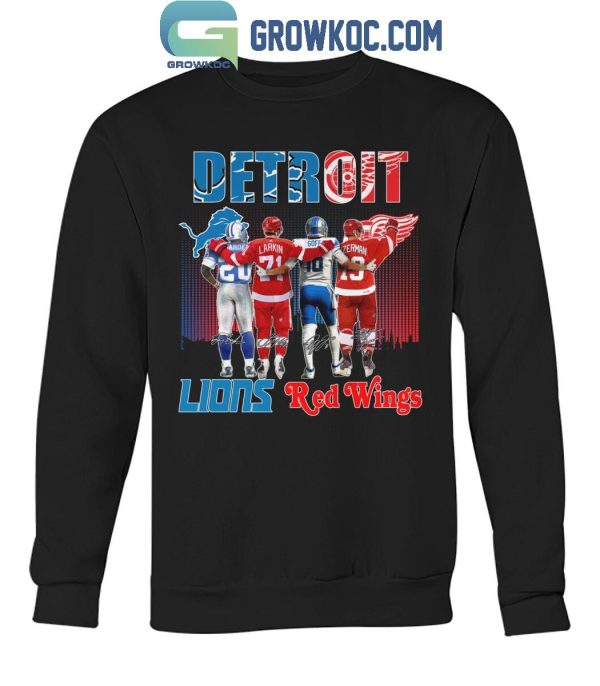 Detroit Lions Detroit Red Wings All The Legends Of History T-Shirt