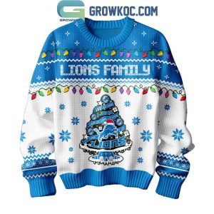 Detroit Lions Family Have A Merry Christmas 2024 Ugly Sweater