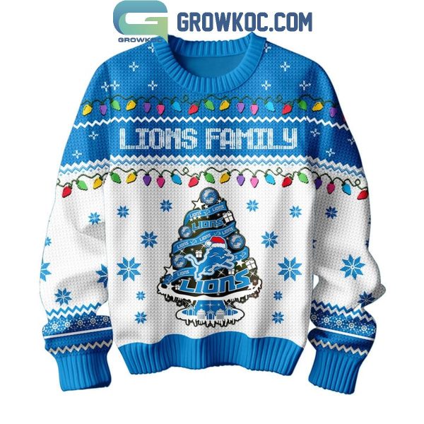 Detroit Lions Family Have A Merry Christmas 2024 Ugly Sweater