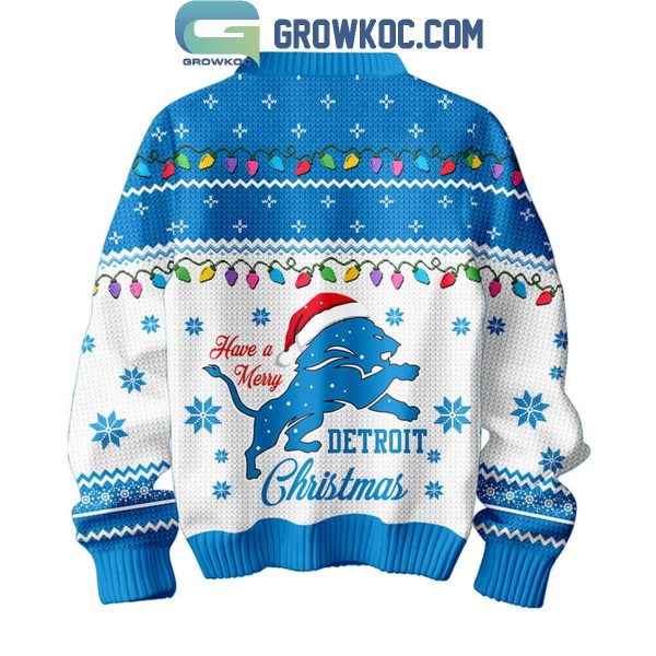 Detroit Lions Family Have A Merry Christmas 2024 Ugly Sweater