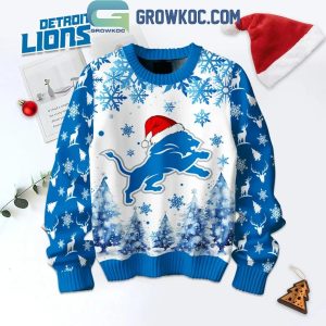 Detroit Lions Football Roar And Rise In 2024 Christmas Ugly Sweater