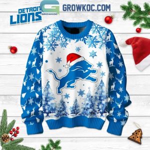 Detroit Lions Football Roar And Rise In 2024 Christmas Ugly Sweater