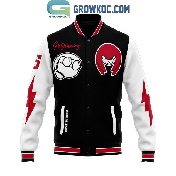 Detroit Lions Sonic The Hedgehog Knuckles the Echidna Personalized Baseball Jacket