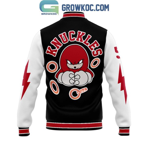 Detroit Lions Sonic The Hedgehog Knuckles the Echidna Personalized Baseball Jacket