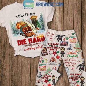 Die Hard Action Film This Is My Christmas Movie 2024 Watching Fleece Pajamas Set