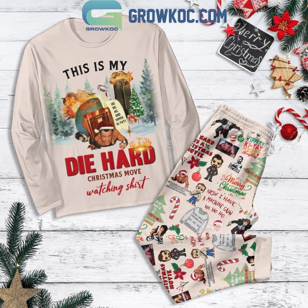 Die Hard Action Film This Is My Christmas Movie 2024 Watching Fleece Pajamas Set