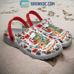 Disney Mickey Mouse And Friends Very Merry Christmas Personalized Crocs Clogs