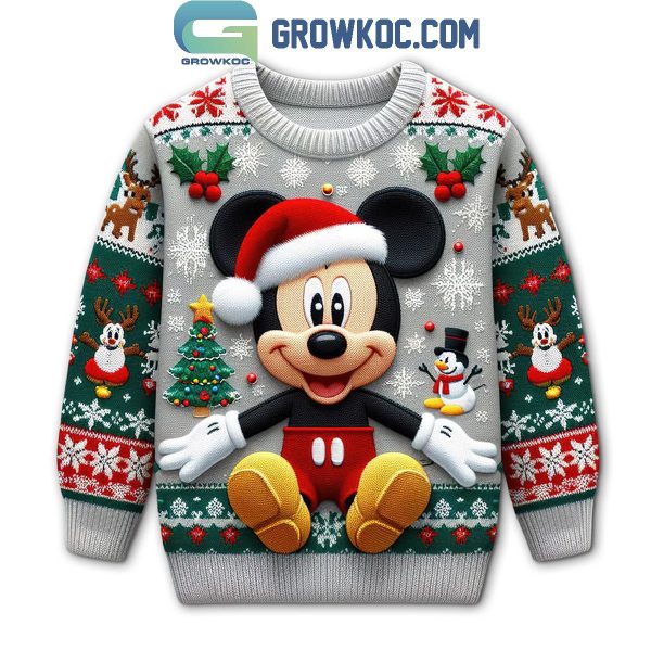 Disney Mickey Mouse Celebrating Christmas Ugly Sweater