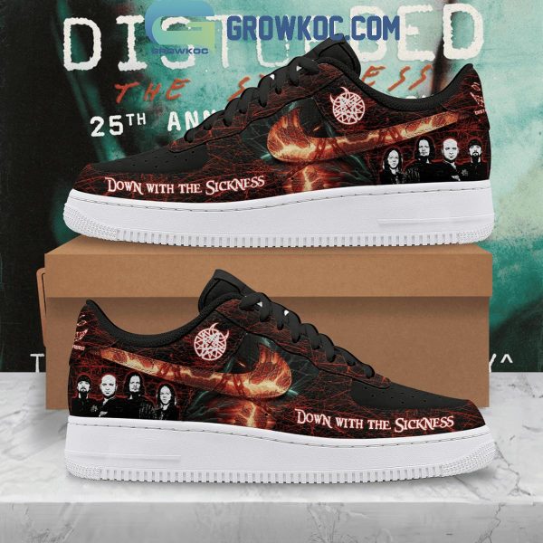 Disturbed Down With The Sickness 2024 Celebrating 25th Anniversary Air Force 1 Shoes