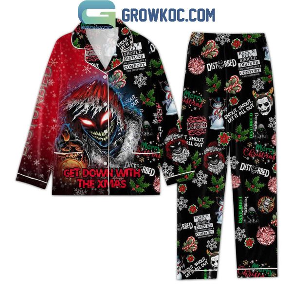 Disturbed Get Down With The Xmas Christmas Polyester Pajamas Set